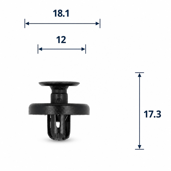 Клипса пластиковая для Lexus, Subaru, Toyota ОЕМ: 9046710183, 88970767, 909130043. (бампер, защита).