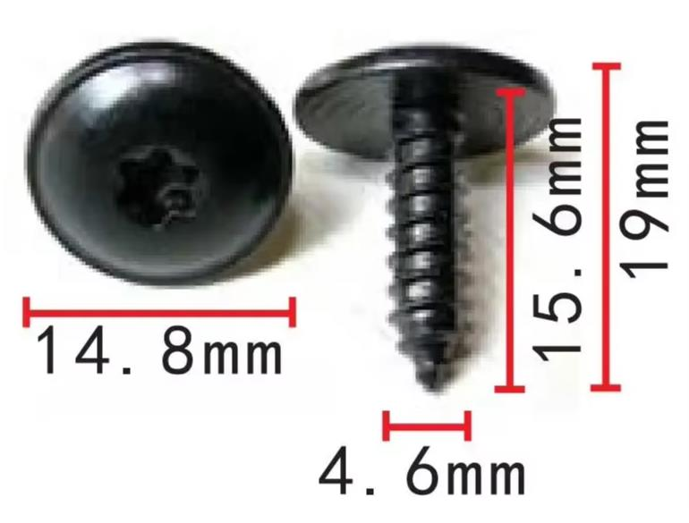 Металлический саморез чёрный Audi, Seat, Skoda, Volkswagen ОЕМ: N90648704 (подкрылки, молдинги, защита, пороги) Металлический саморез чёрный Audi, Seat, Skoda, Volkswagen ОЕМ: N90648704 (подкрылки, молдинги, защита, пороги)